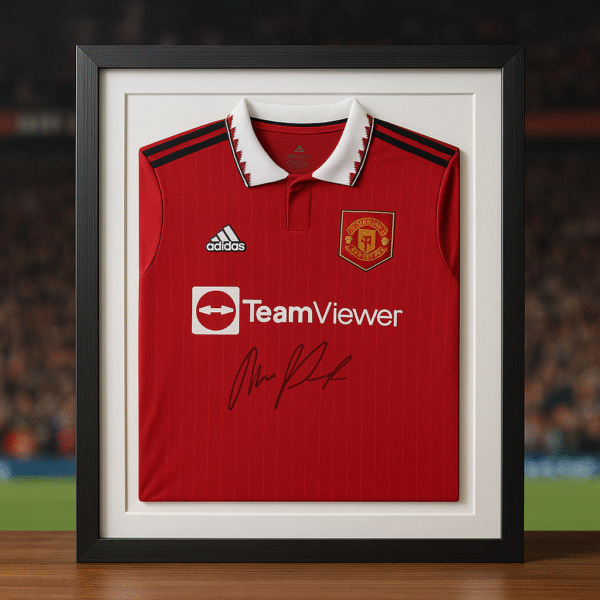 Signed & Framed Marcus Rashford Manchester United Shirt